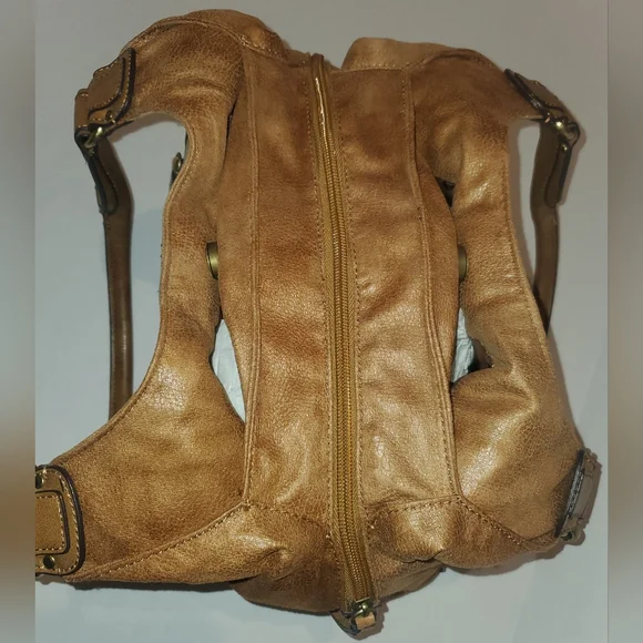 Tignanello Leather Satchel Handbag Cognac Color - Picture 6 of 17